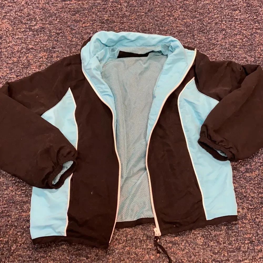 Three Hearts Teal and Black WindBreaker sz. M